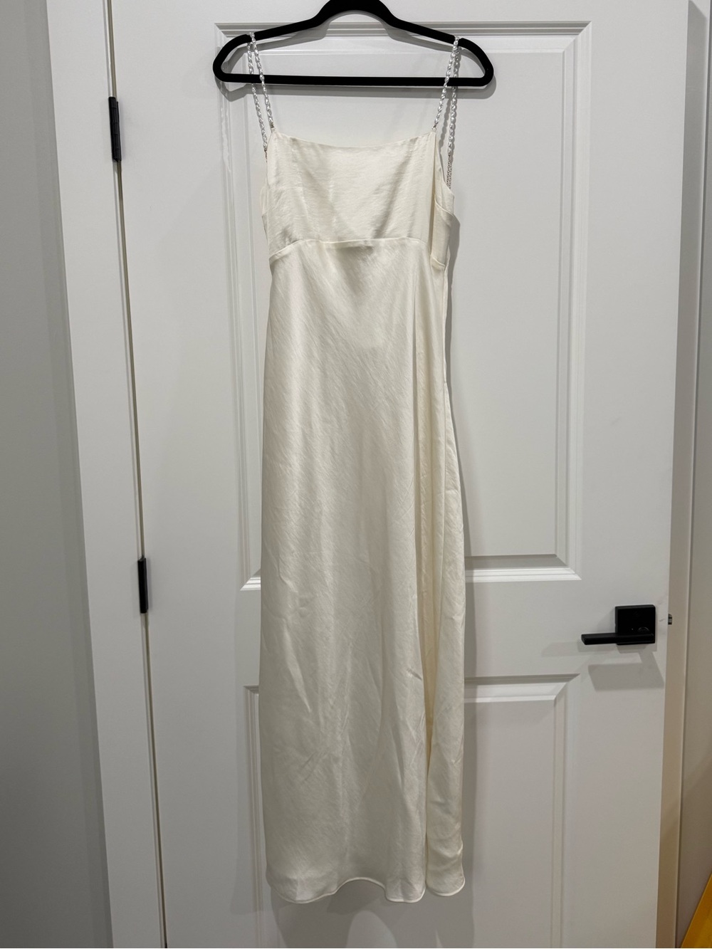 Abercrombie Faux Pearl Strap Maxi Dress M - Picture 2 of 5